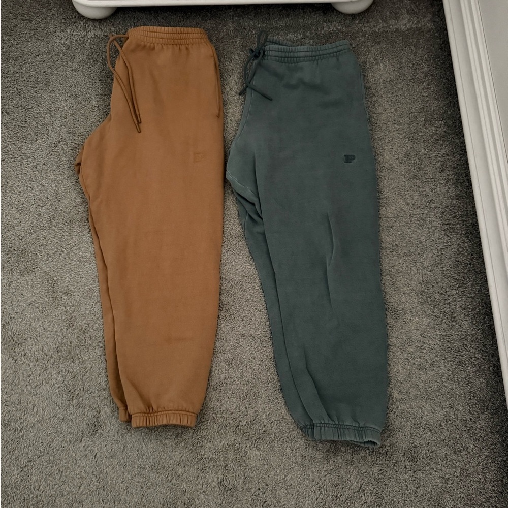 Bundle Victorias Secret Pink Campus Tan and Green Jogger Pants